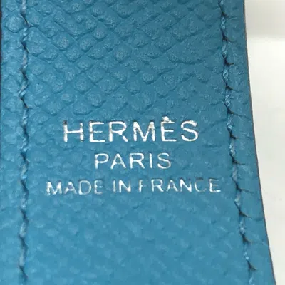 Pre-owned Hermes Blue Leather Chain/shoulder Wallet ()