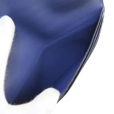 Pre-owned Hermes Blue Leather Long Wallet (bi-fold) ()
