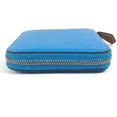 Pre-owned Hermes Blue Leather Wallet (bi-fold) ()