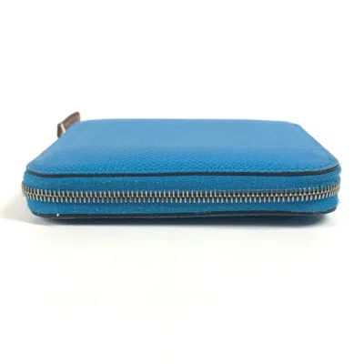 Pre-owned Hermes Blue Leather Wallet (bi-fold) ()