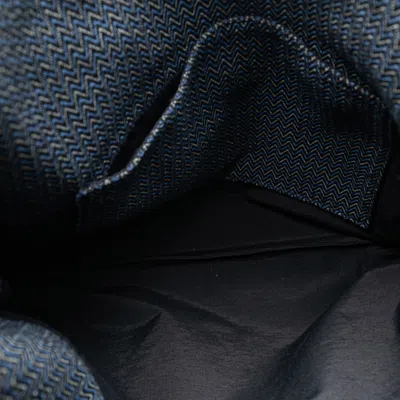 Pre-owned Hermes Blue Navy Canvas Shoulder Bag () In Blue, Navy