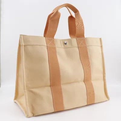 Pre-owned Hermes Bora Bora Orange Canvas Tote Bag ()