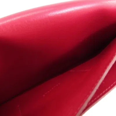 Pre-owned Hermes Bordeaux Togo Leather Long Wallet (bi-fold) ()