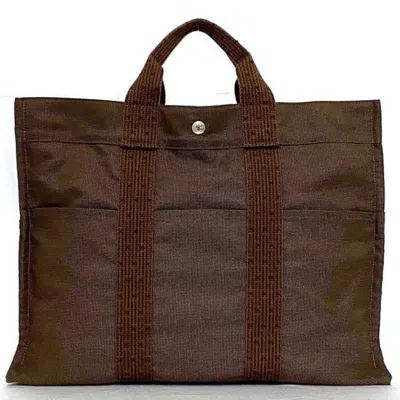 Pre-owned Hermes Brown Canvas Tote Bag ()