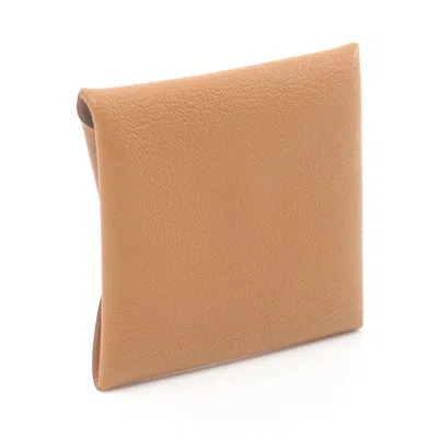 Pre-owned Hermes Brown Chevre Leather Coin Purse/coin Case ()