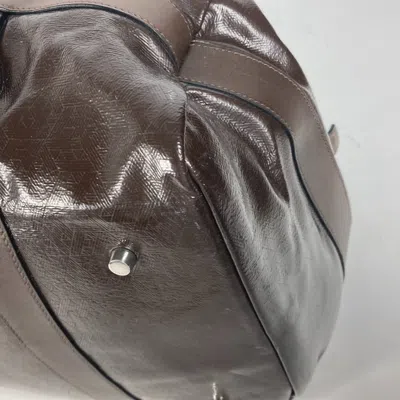 Pre-owned Hermes Brown Coated Canvas Boston Bag Shoulder Bag ()