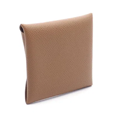 Pre-owned Hermes Brown Epsom Leather Coin Purse/coin Case ()