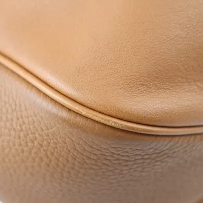 Pre-owned Hermes Brown Gold Taurillon Clemence Leather Swift Leather Handbag Shoulder Bag Tote Bag () In Brown, Gold