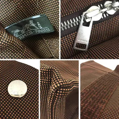 Pre-owned Hermes Brown Nylon Canvas Tote Bag ()