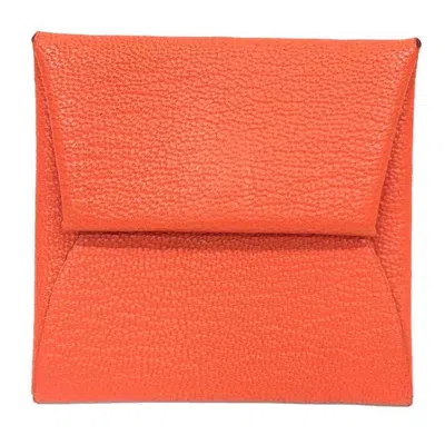 Pre-owned Hermes Capucine Chevre Myzore Leather Coin Purse/coin Case ()