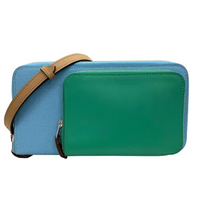 Pre-owned Hermes Celeste Mint Green Epsom Leather Swift Leather Fanny Pack Shoulder Bag () In Celeste, Mint Green
