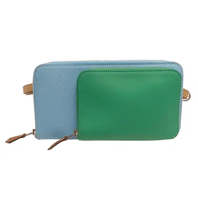 Pre-owned Hermes Celeste Mint Green Epsom Leather Swift Leather Fanny Pack Shoulder Bag () In Celeste, Mint Green
