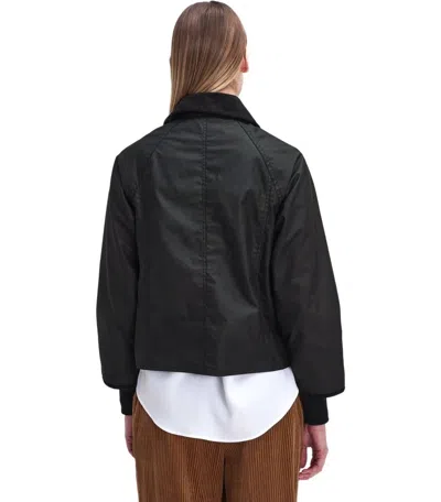 Barbour Cropped Beadnell Wax Collar Jacket