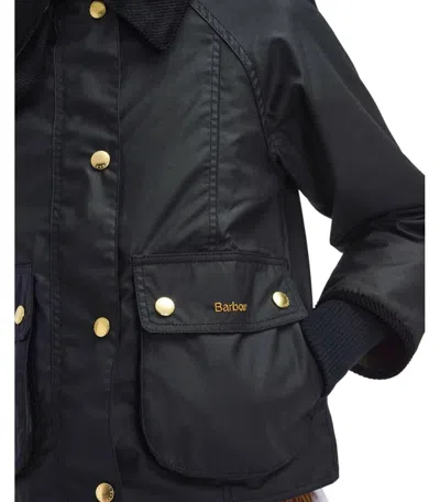 Barbour Cropped Beadnell Wax Collar Jacket