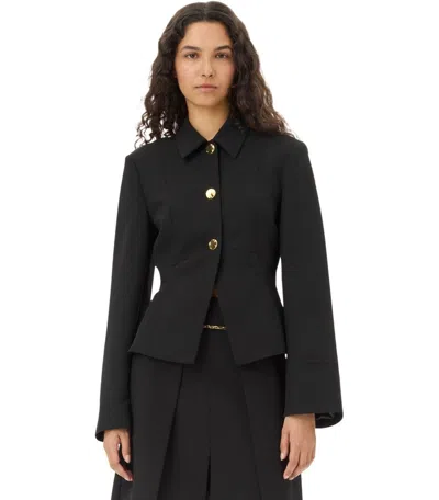 Ganni Technical Twill Blazer For