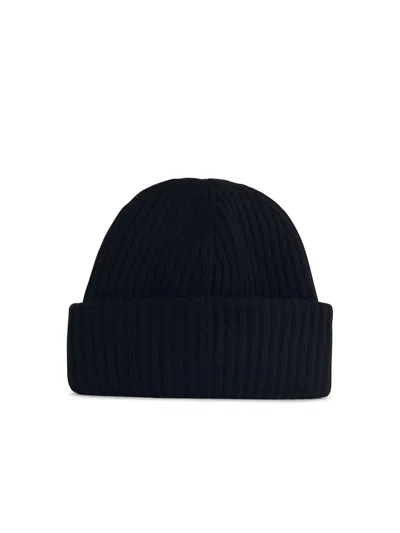 Ganni Black Wool Beanie