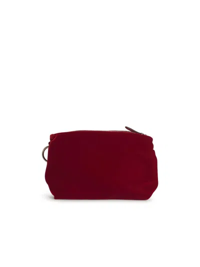 Jimmy Choo Callie Burgundy Velvet Bag