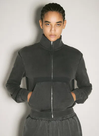 Alexander Wang Cropped Cotton Jacket In Black