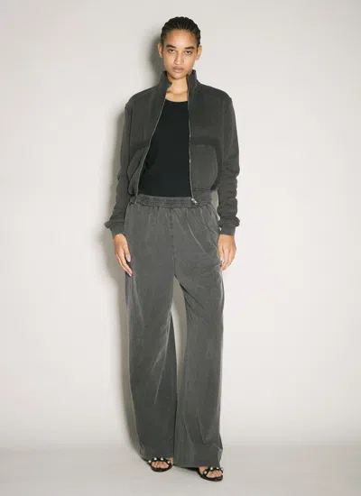 Alexander Wang Cropped Cotton Jacket In Black