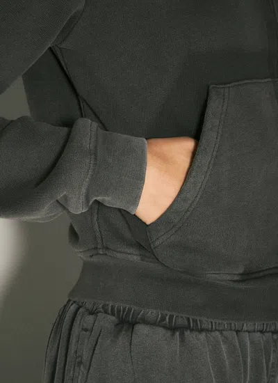 Alexander Wang Cropped Cotton Jacket In Black