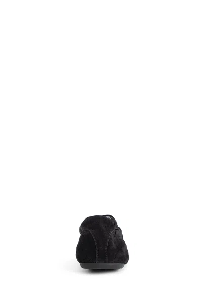Prada Women Navy Blue Re-nylon And Suede Collapse Sneakers In Black