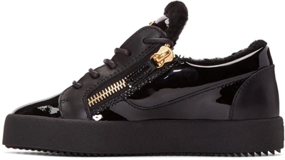 Shop Giuseppe Zanotti Black Patent London Sneakers