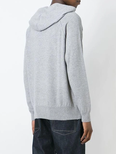 Shop E. Tautz Cashmere Fine Knit Hoodie - Grey