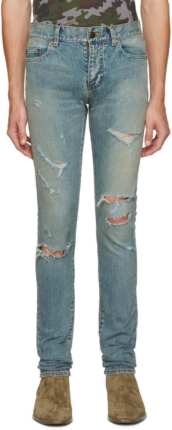 ysl denim jeans