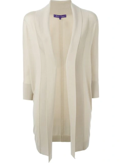 Ralph Lauren Fold Quarter Sleeve Draped Cardigan Coat - Neutrals