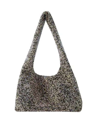 JUULS & KARATS CRYSTAL MESH ARMPIT BAG - KARA - POLYSTER - BLACK PIXEL 