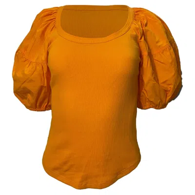 Ulla Johnson Harlowe Pullover In Orange Cotton In Orange