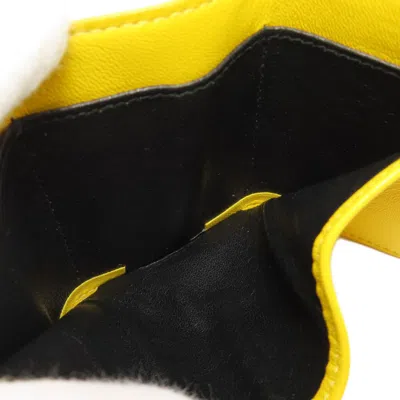 Pre-owned Balenciaga Yellow Leather Wallet (tri-fold) ()