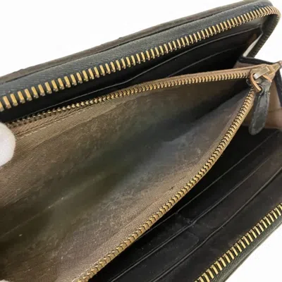Pre-owned Bottega Veneta Intrecciato Black Leather Long Wallet (bi-fold) ()