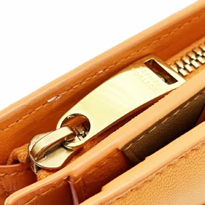 Pre-owned Bottega Veneta Light Brown Orange Leather Wallet (bi-fold) () In Light Brown, Orange