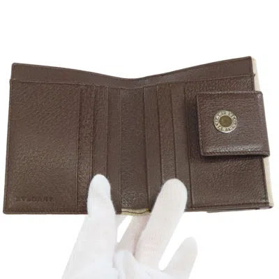 Pre-owned Bvlgari Beige Canvas Wallet (bi-fold) ()