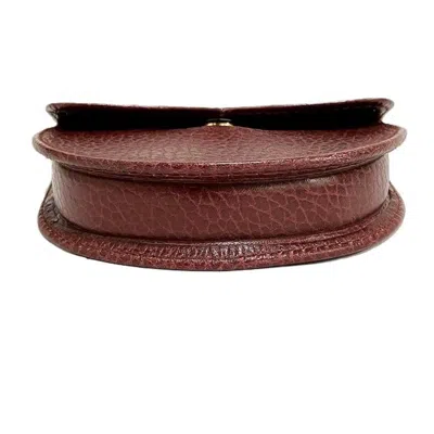 Pre-owned Cartier Bordeaux Leather Coin Purse/coin Case ()
