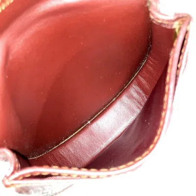 Pre-owned Cartier Bordeaux Leather Coin Purse/coin Case ()