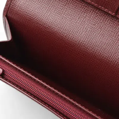 Pre-owned Cartier Bordeaux Leather Wallet (bi-fold) ()