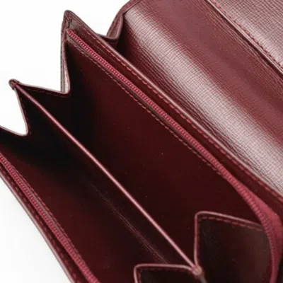 Pre-owned Cartier Bordeaux Leather Wallet (bi-fold) ()