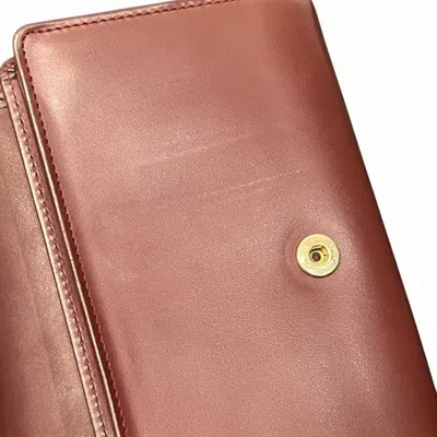 Pre-owned Cartier Bordeaux Leather Coin Purse/coin Case ()
