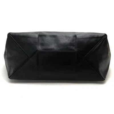 Pre-owned Celine Beige Black Canvas Leather Tote Bag () In Beige, Black