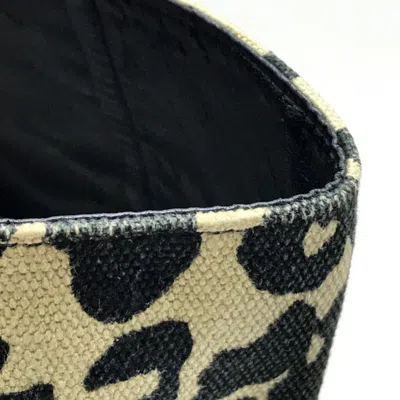 Pre-owned Celine Beige Black Canvas Leather Tote Bag () In Beige, Black