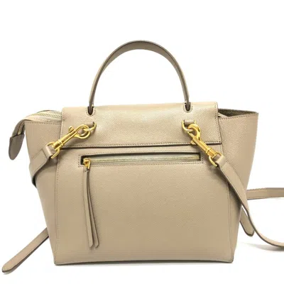 Pre-owned Celine Beige Leather Handbag Shoulder Bag ()