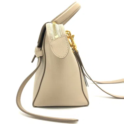 Pre-owned Celine Beige Leather Handbag Shoulder Bag ()