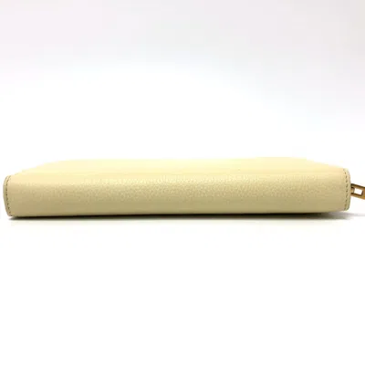 Pre-owned Celine Beige Leather Long Wallet (bi-fold) ()