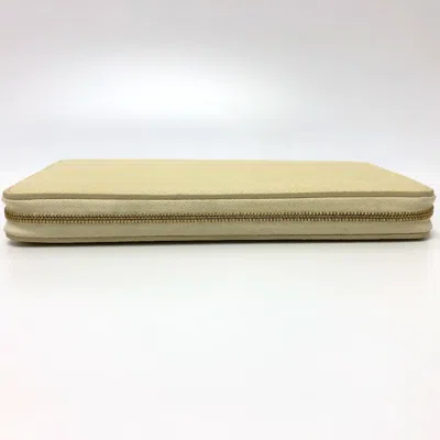 Pre-owned Celine Beige Leather Long Wallet (bi-fold) ()