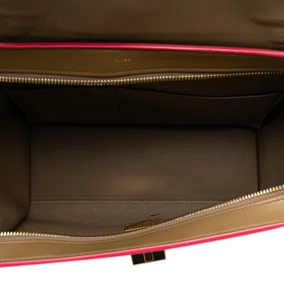 Pre-owned Celine Beige Pink Leather Handbag Shoulder Bag () In Beige, Pink