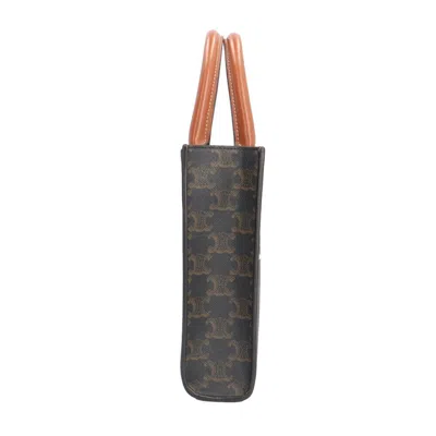 Pre-owned Celine Black Brown Coated Canvas Shoulder Bag () In Black, Brown