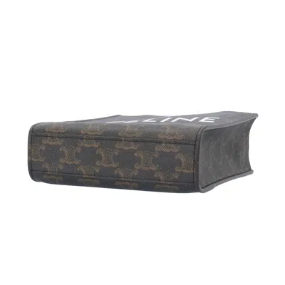 Pre-owned Celine Black Brown Coated Canvas Shoulder Bag () In Black, Brown