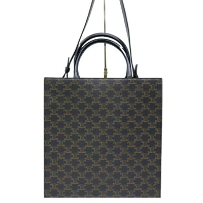 Pre-owned Celine Black Coated Canvas Handbag Shoulder Bag ()